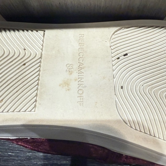 Rebecca Minkoff Burgundy Velvet Loafers - Picture 11 of 11